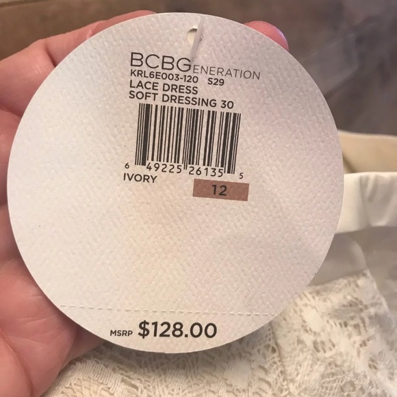 BCBG beautiful ivory lace dress w tags - Picture 7 of 7